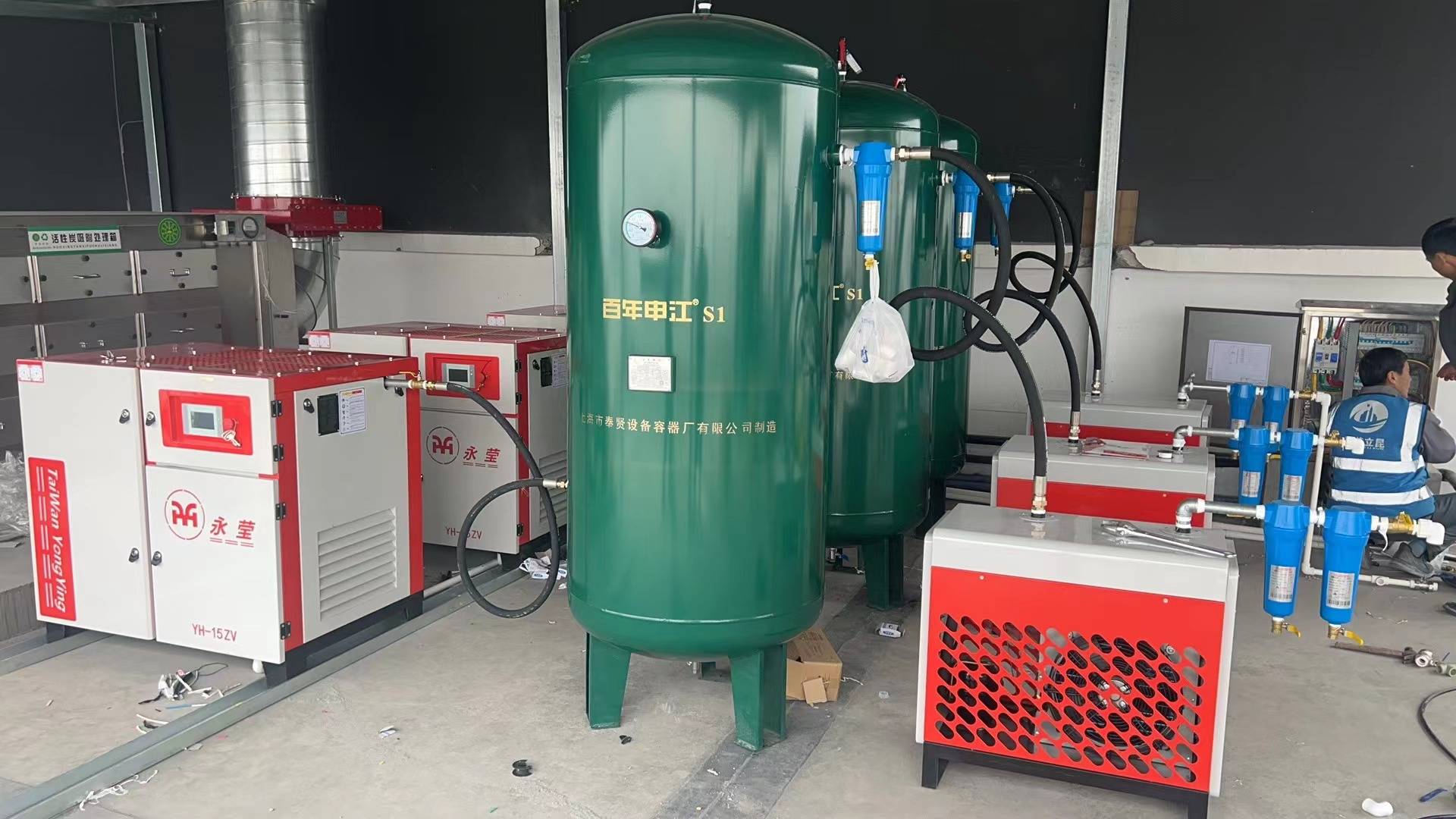 Oil-free air compressor exhaust pressure is insufficient